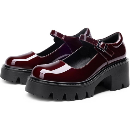 Chunky Mary Jane Platform Shoes
